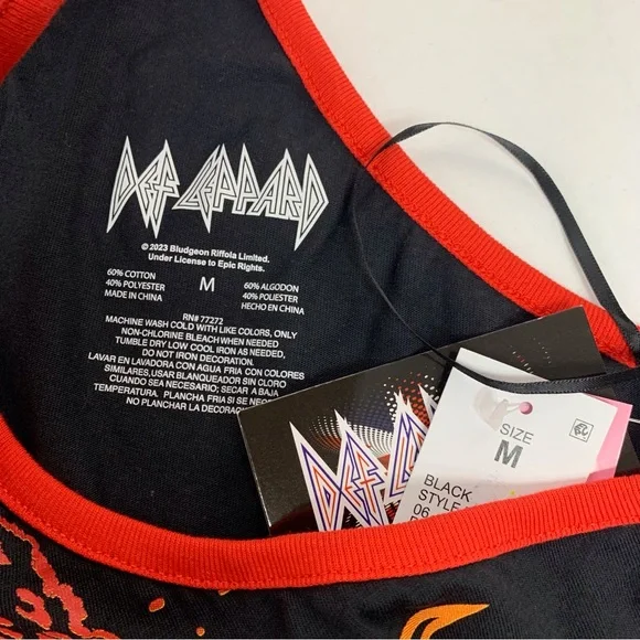 Def Leppard Cheetah Graphic One Shoulder Tee Various Sizes New With Tags - Picture 10 of 11